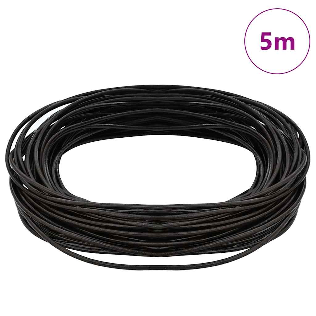Vidaxl leren koord donkerbruin ø2 mm x 5 m leer
