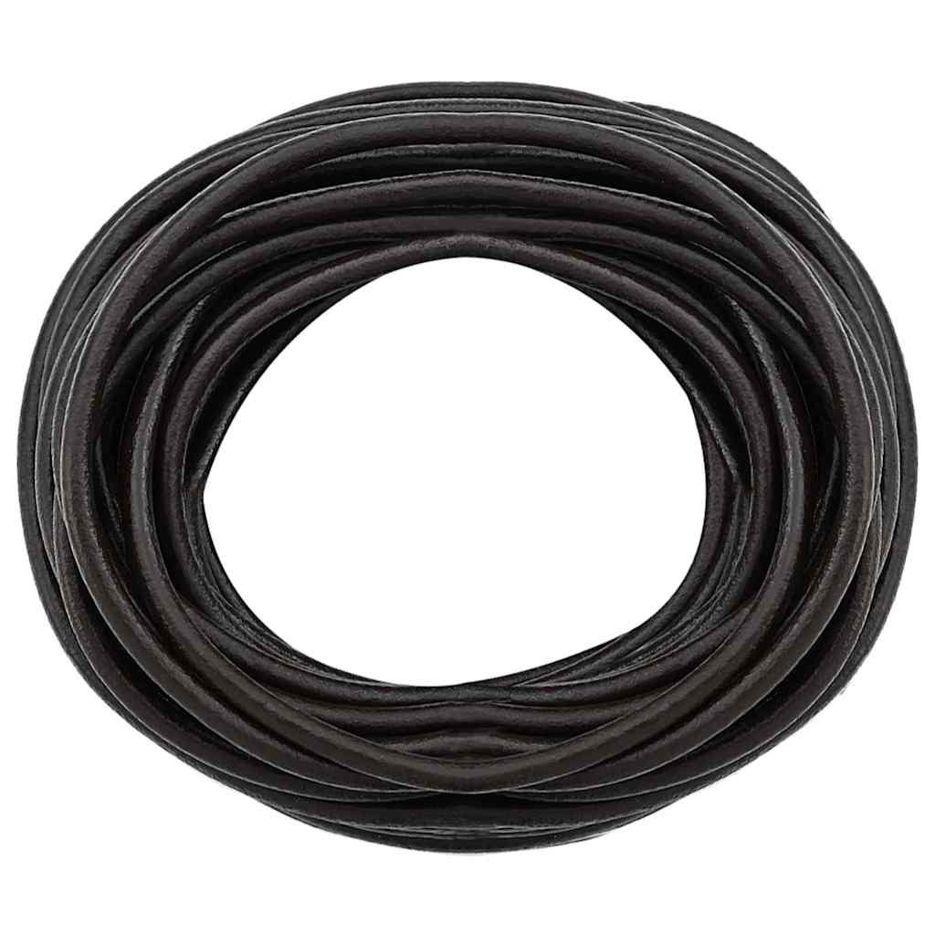 Vidaxl leren koord donkerbruin ø4 mm x 5 m leer