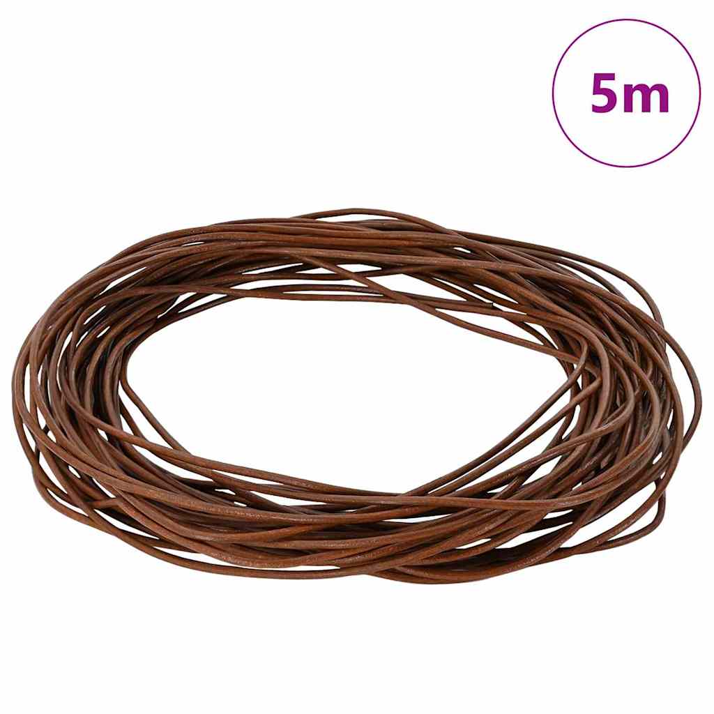 Vidaxl leren koord licht bruin ø1 mm x 5 m leer