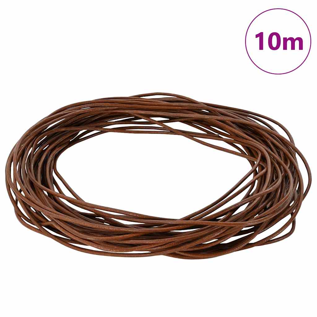 Vidaxl leren koord licht bruin ø2 mm x 10 m leer