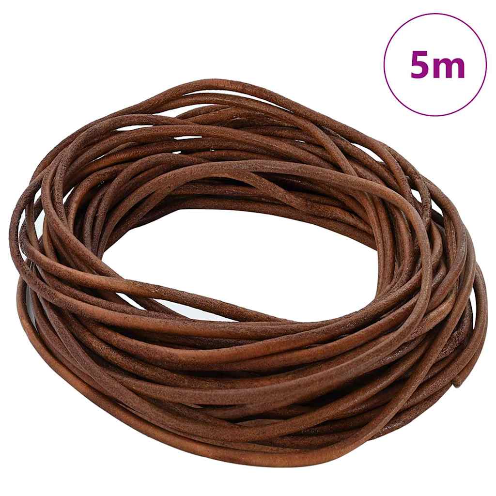 Vidaxl leren koord licht bruin ø3 mm x 5 m leer