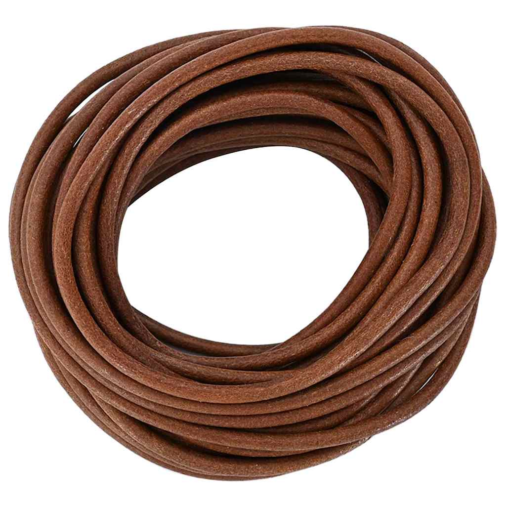 Vidaxl leren koord licht bruin ø4 mm x 50 m leer