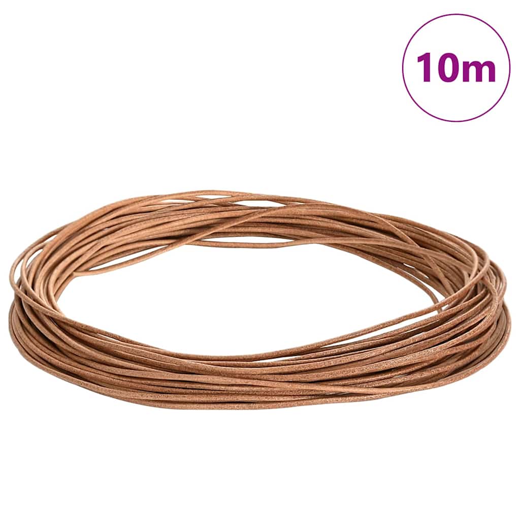 Vidaxl leren koord bruin ø2 mm x 10 m leer