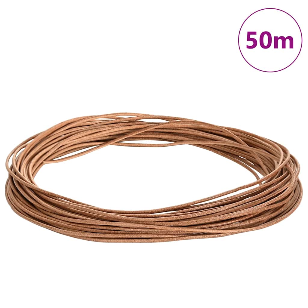 Vidaxl leren koord bruin ø2,5 mm x 5 m leer