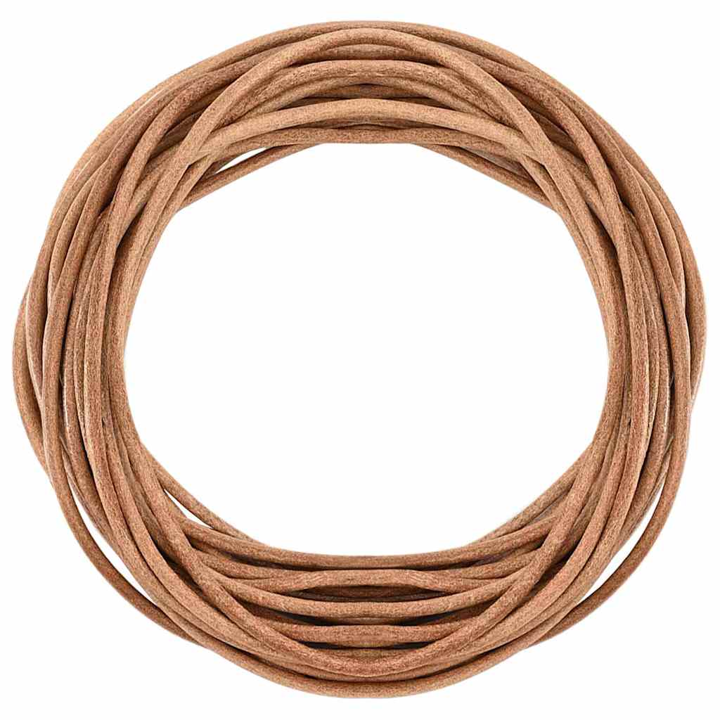 Vidaxl leren koord bruin ø5 mm x 5 m leer