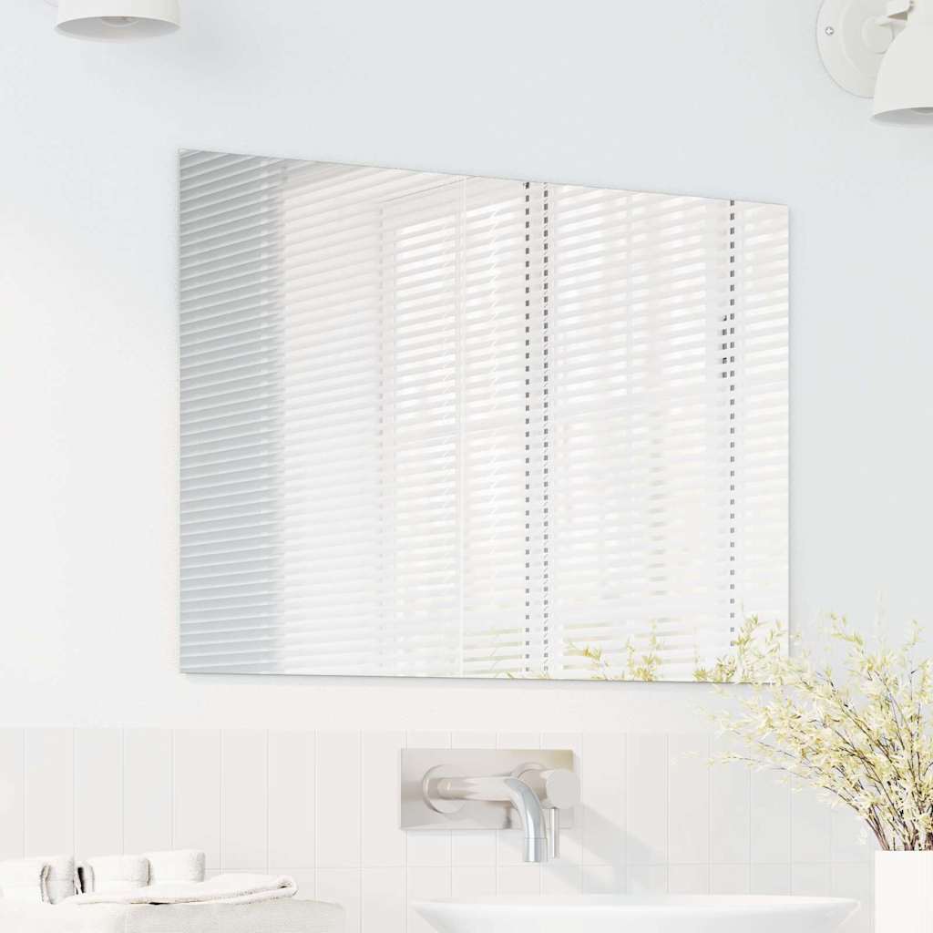 Vidaxl wandspiegel rechthoekig 70 x 50 cm gehard glas