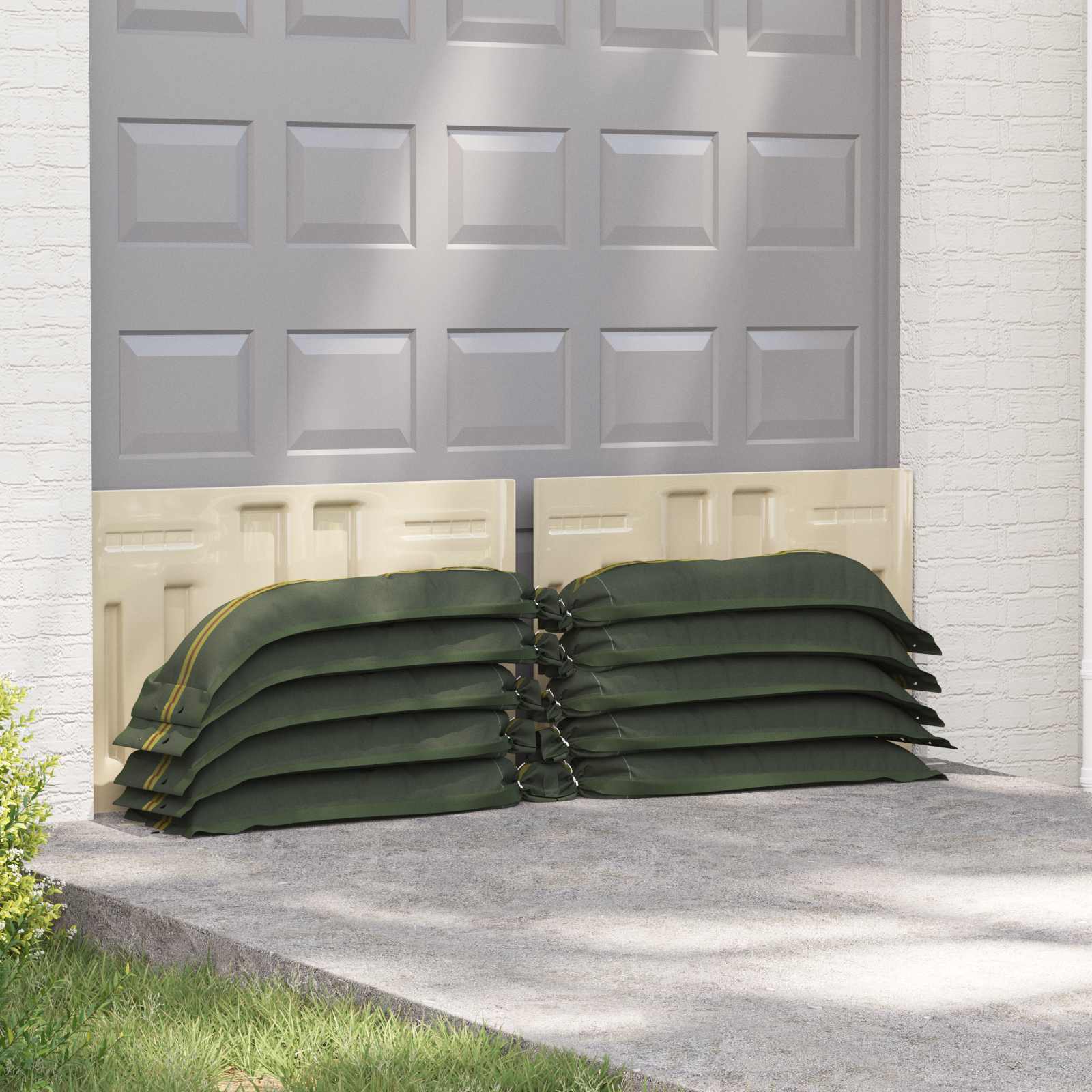 Vidaxl zandzakken 25 pcs groen 120 x 27 cm hdpe