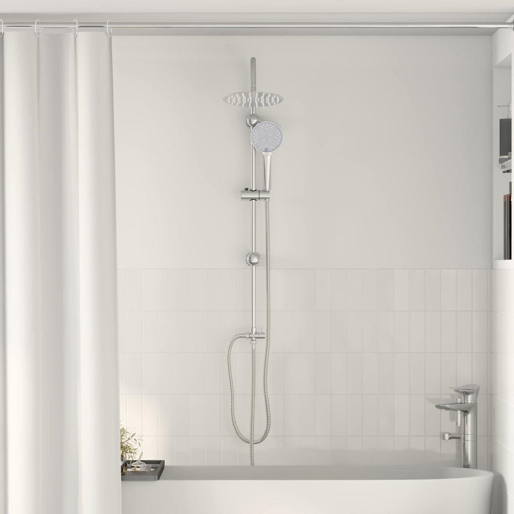 Vidaxl doucheset zilver 47 x 20 x 95 cm roestvrij staal
