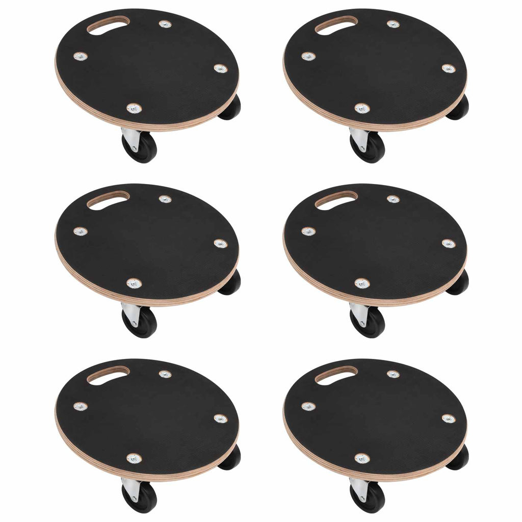 Vidaxl transportkar 6 pcs grijs multiplex