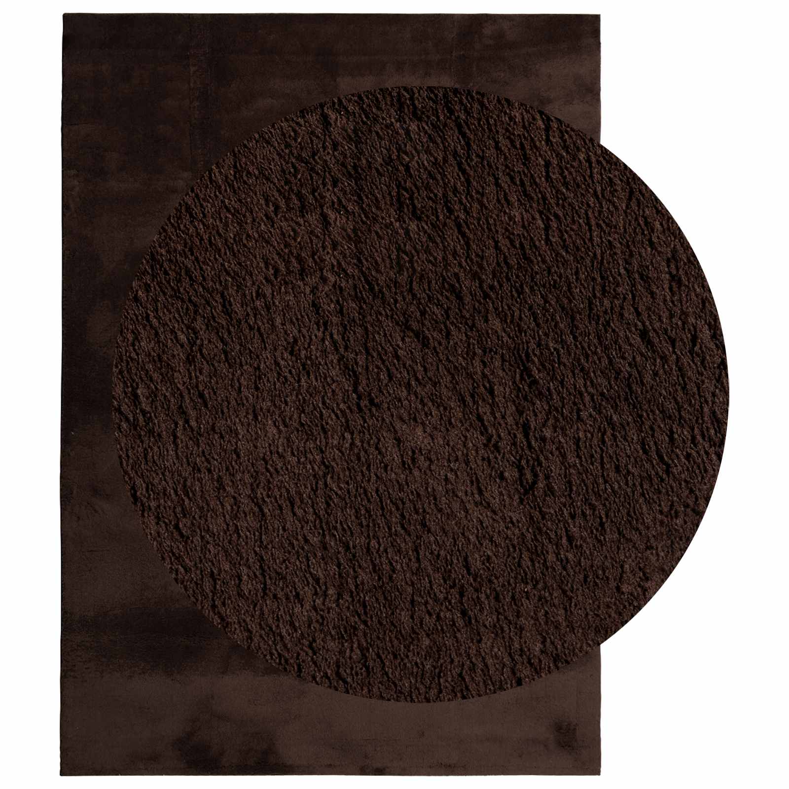 Vidaxl vloerkleden rechthoekig huarte bruin 170 x 120 cm polyester