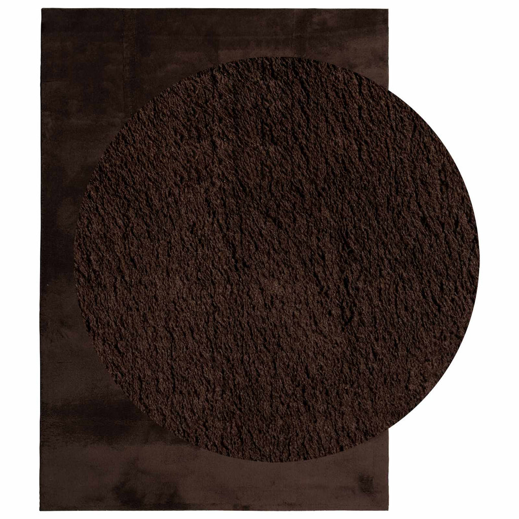 Vidaxl vloerkleden rechthoekig huarte bruin 230 x 160 cm polyester