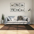 Vidaxl medium pile zachte en wasbare tapijt huarte bruin 160 x 160 cm