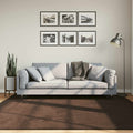 Vidaxl vloerkleden vierkant huarte bruin 200 x 200 cm polyester