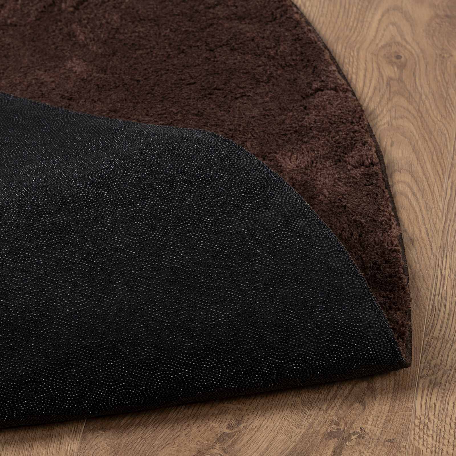 Vidaxl vloerkleden rond huarte bruin ø 160 cm polyester
