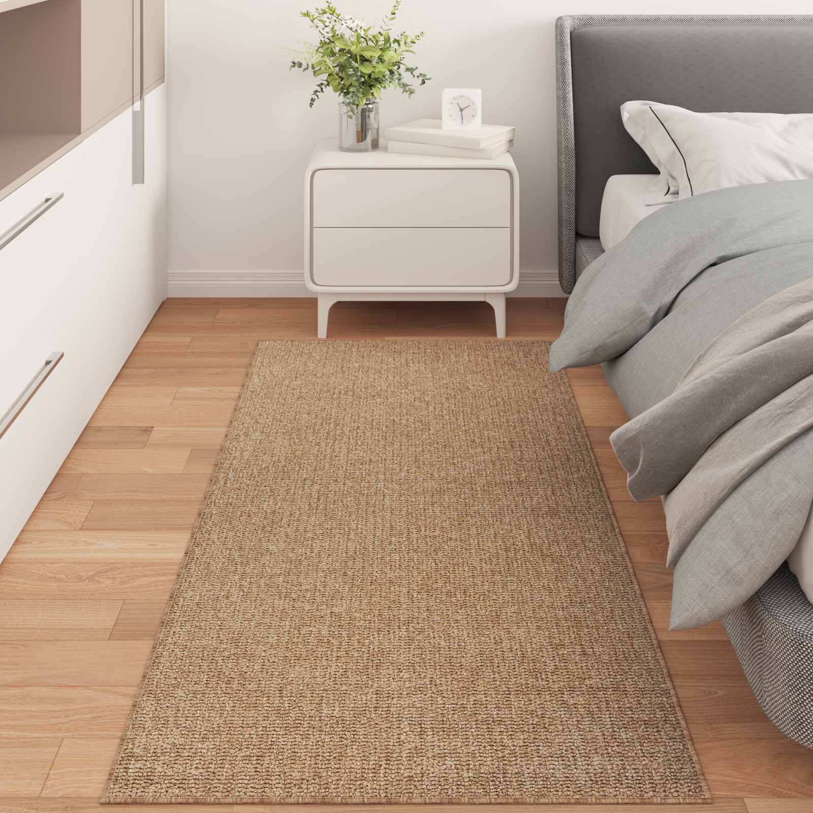 Vidaxl vloerkleden rechthoekig huarte naturel 200 x 80 cm polyester