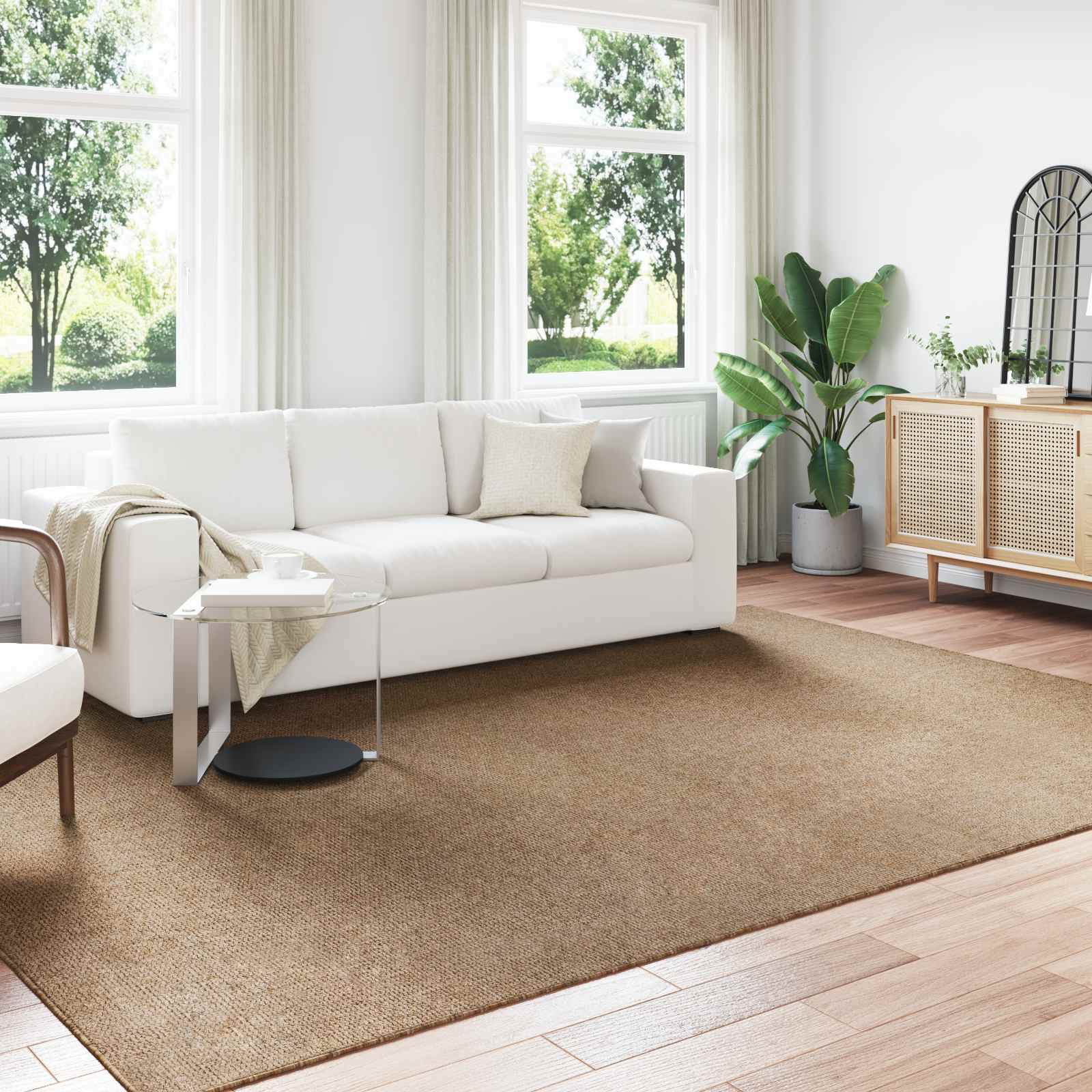 Vidaxl vloerkleden rechthoekig huarte naturel 280 x 200 cm polyester