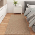 Vidaxl vloerkleden moiré huarte naturel 200 x 80 cm polyester