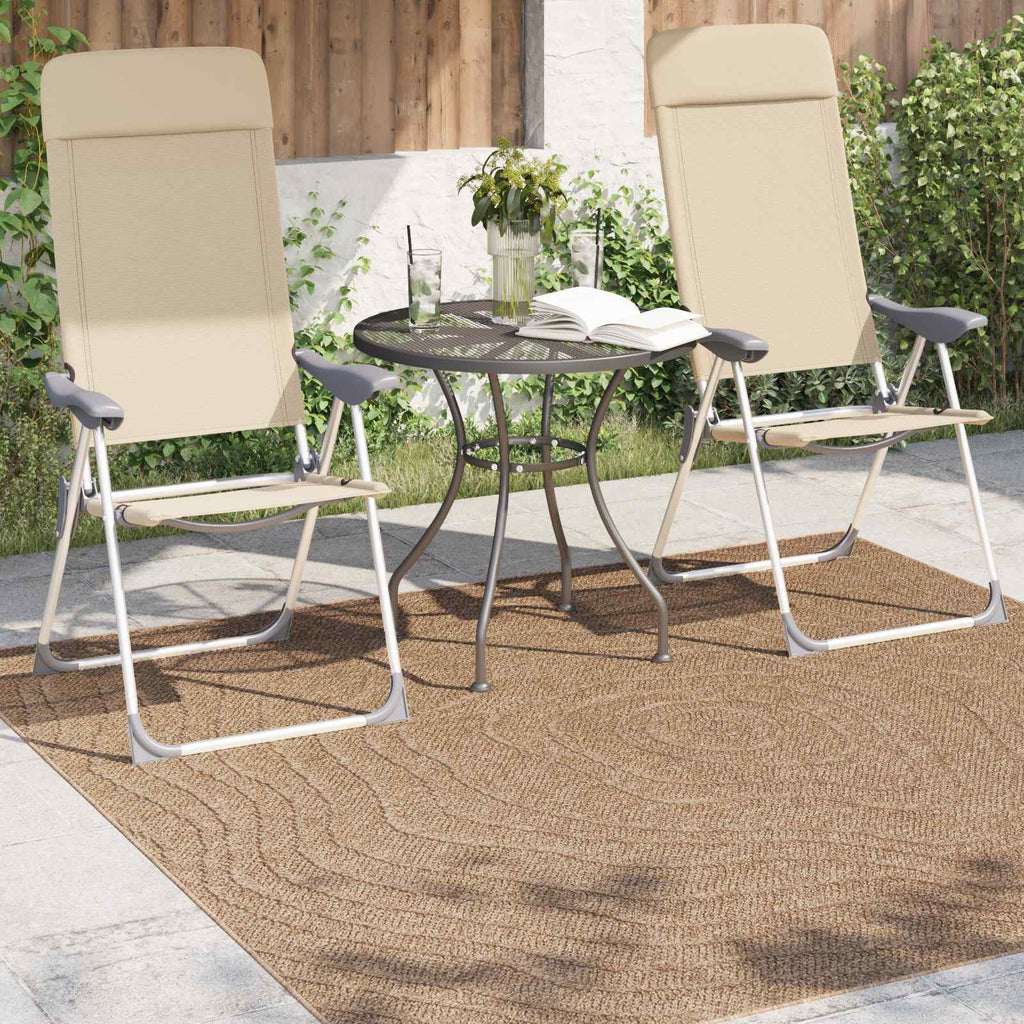 Vidaxl vloerkleden moiré vierkant huarte naturel 120 x 120 cm