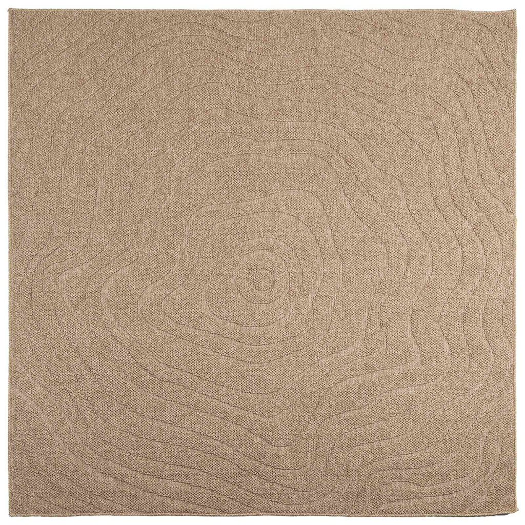 Vidaxl vloerkleden moiré vierkant huarte naturel 200 x 200 cm