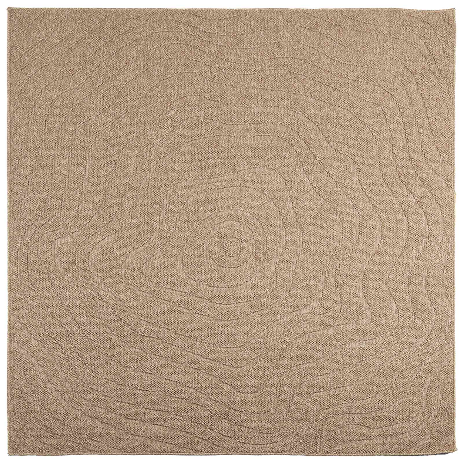 Vidaxl vloerkleden moiré vierkant huarte naturel 240 x 240 cm