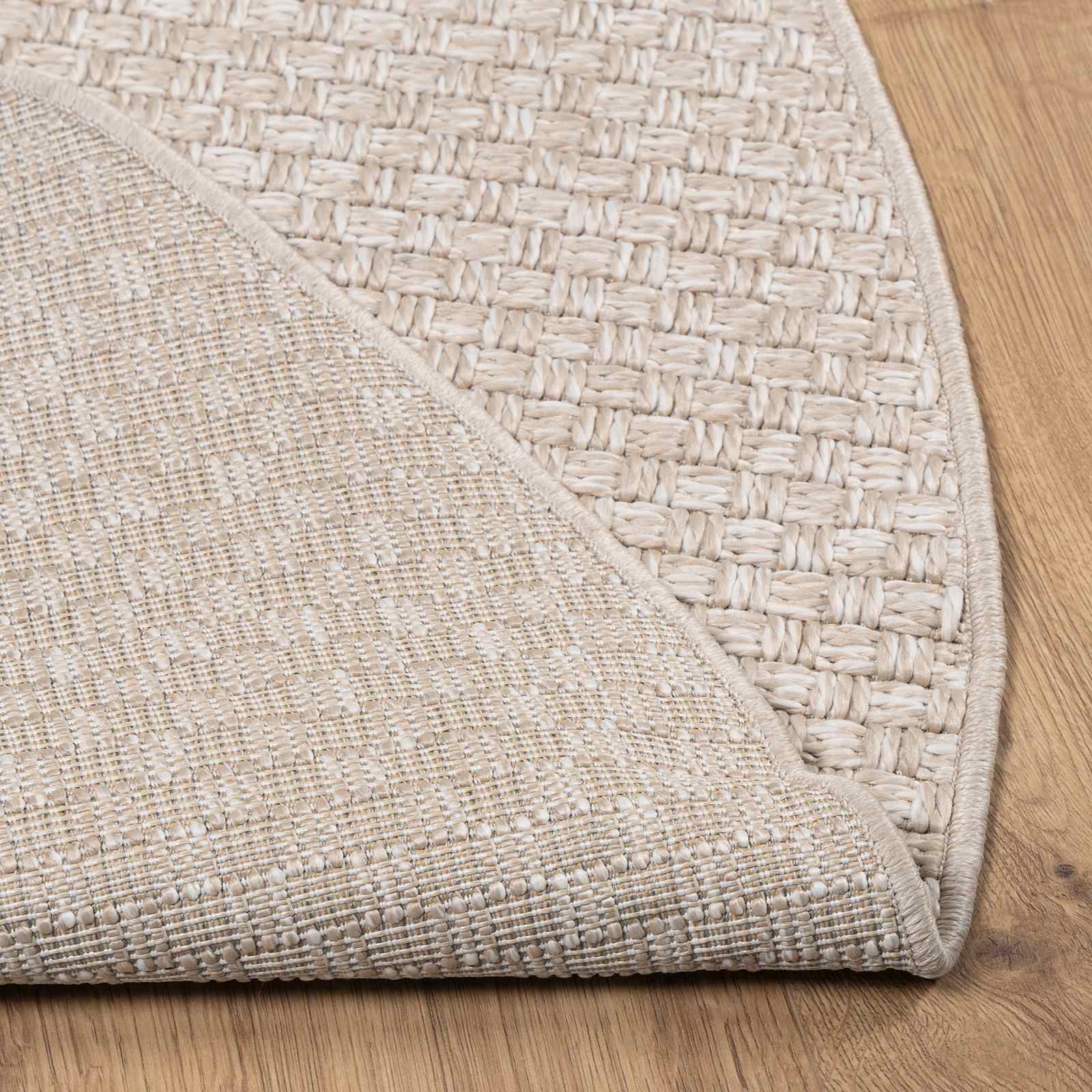 Vidaxl vloerkleden rond huarte crème ø 120 cm polyester