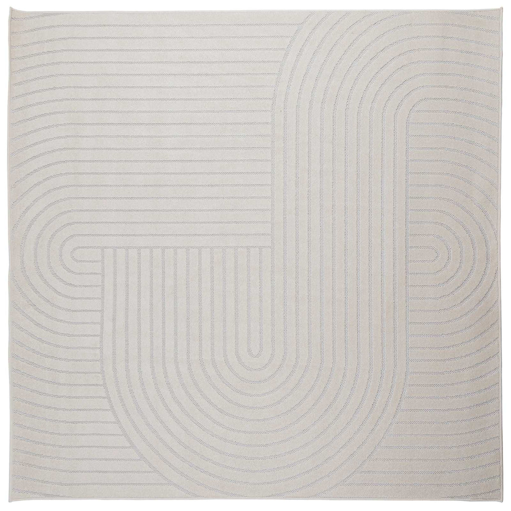 Vidaxl vloerkleden vierkant huarte crème 120 x 120 cm polyester