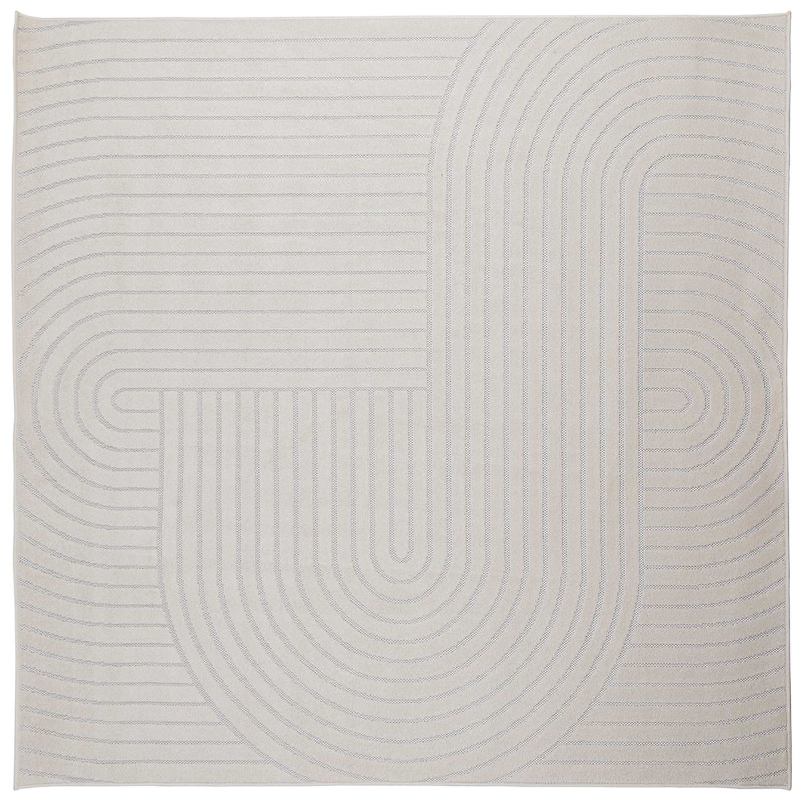 Vidaxl vloerkleden vierkant huarte crème 120 x 120 cm polyester