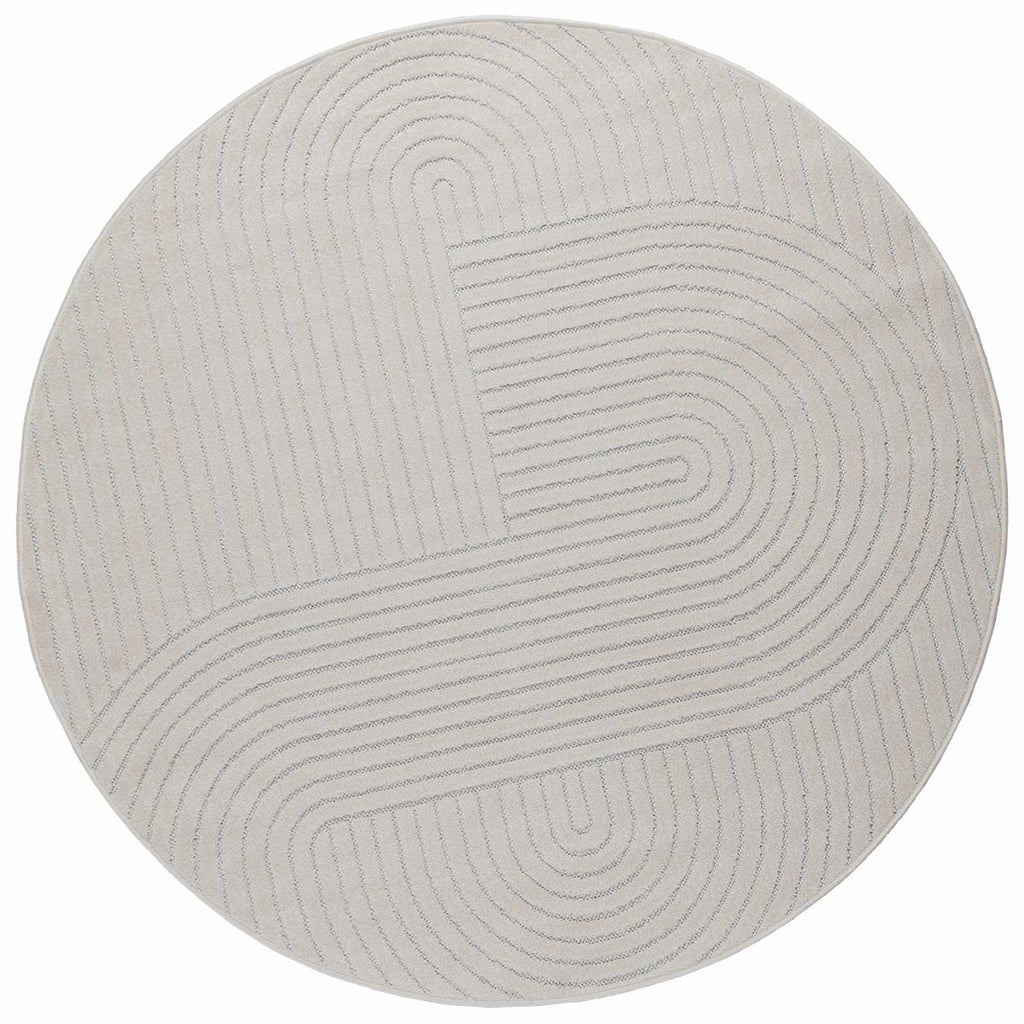 Vidaxl vloerkleden rond huarte crème ø 120 cm polyester