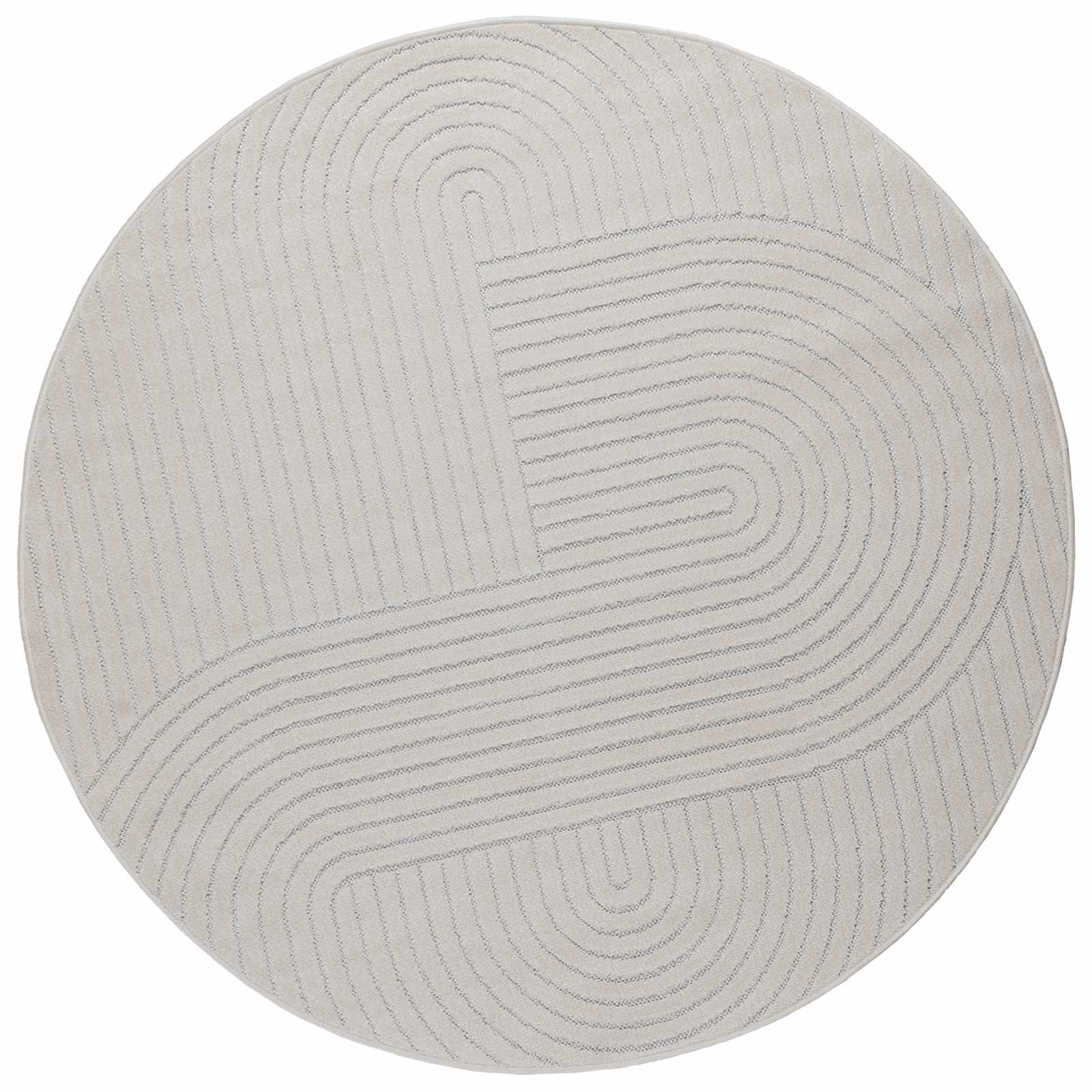 Vidaxl vloerkleden rond huarte crème ø 120 cm polyester