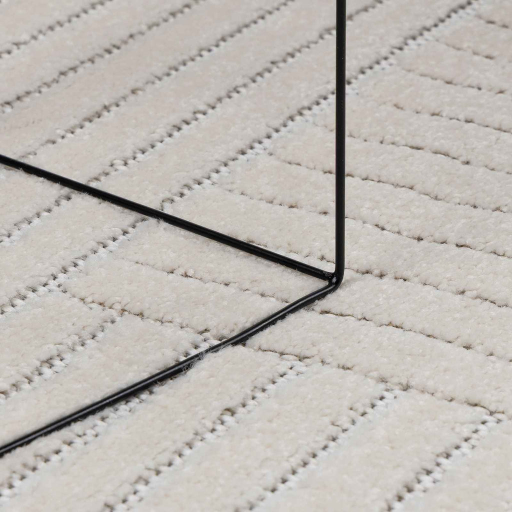 Vidaxl vloerkleden rond huarte crème ø 160 cm polyester