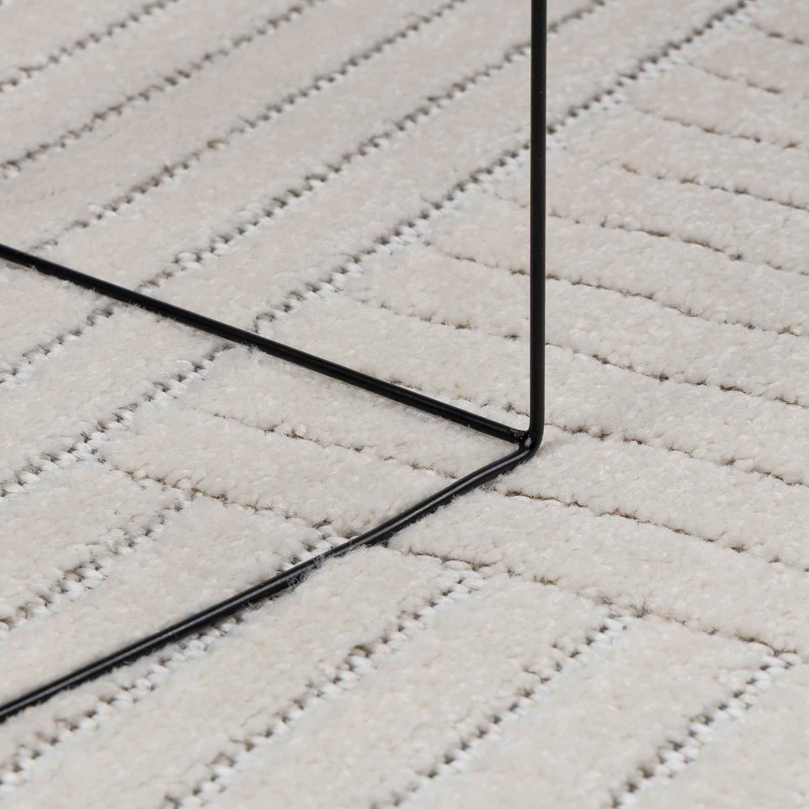 Vidaxl vloerkleden rond huarte crème ø 160 cm polyester