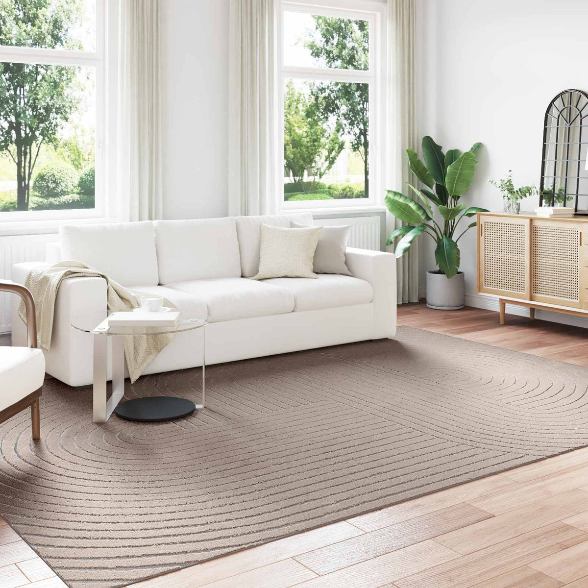 Vidaxl binnen- en buitentapijt palmeras beige 200 x 280 cm polyester