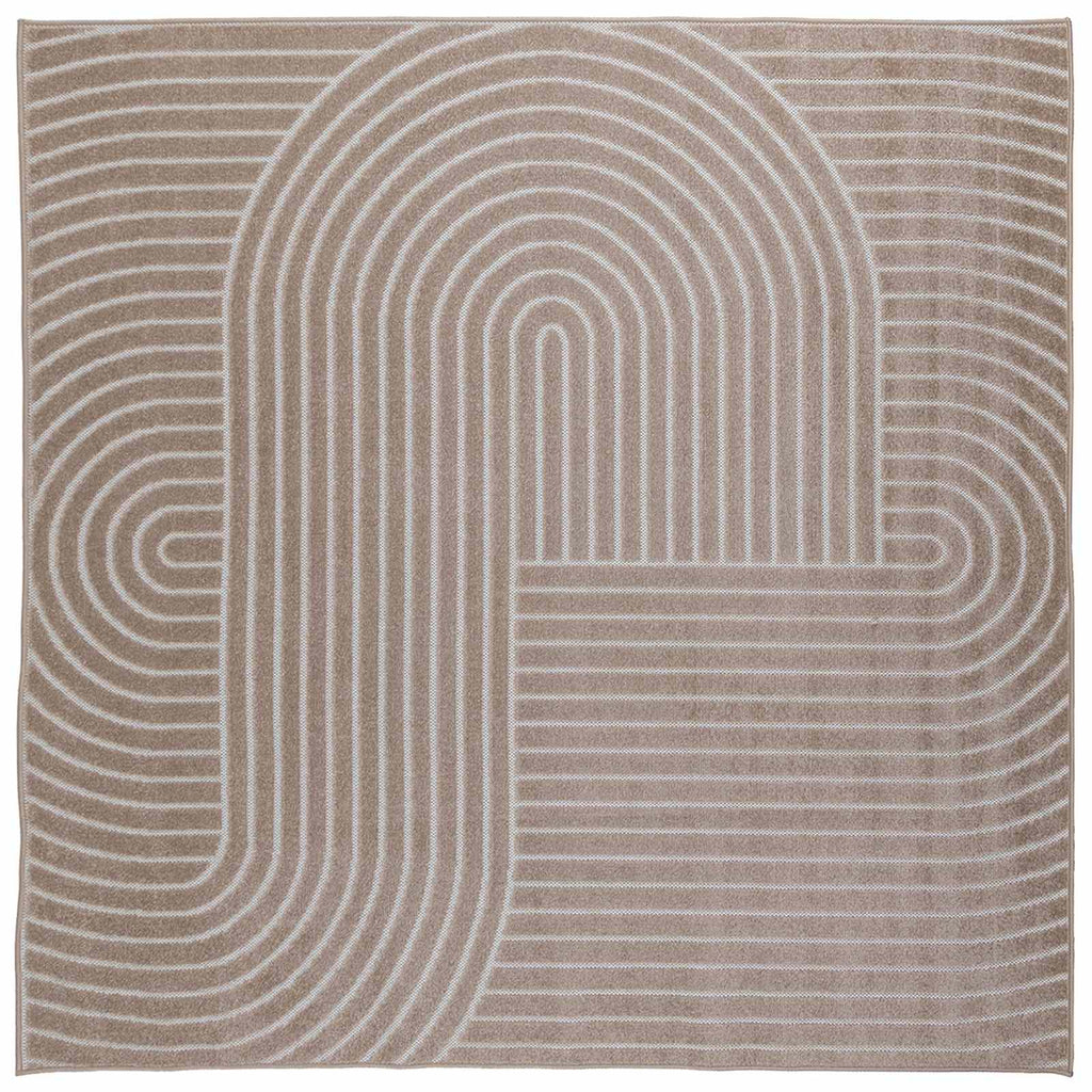 Vidaxl vloerkleden vierkant huarte beige 240 x 240 cm polyester