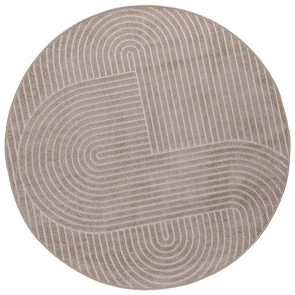Vidaxl vloerkleden rond huarte beige ø 200 cm polyester