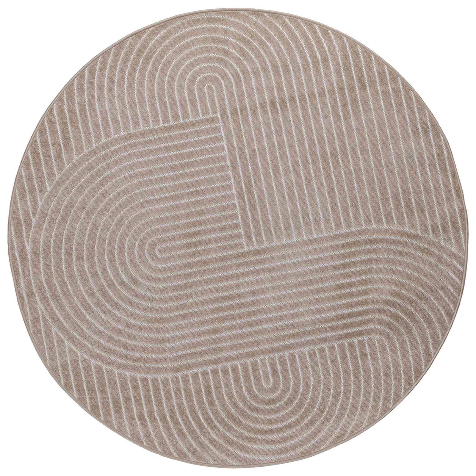 Vidaxl vloerkleden rond huarte beige ø 200 cm polyester