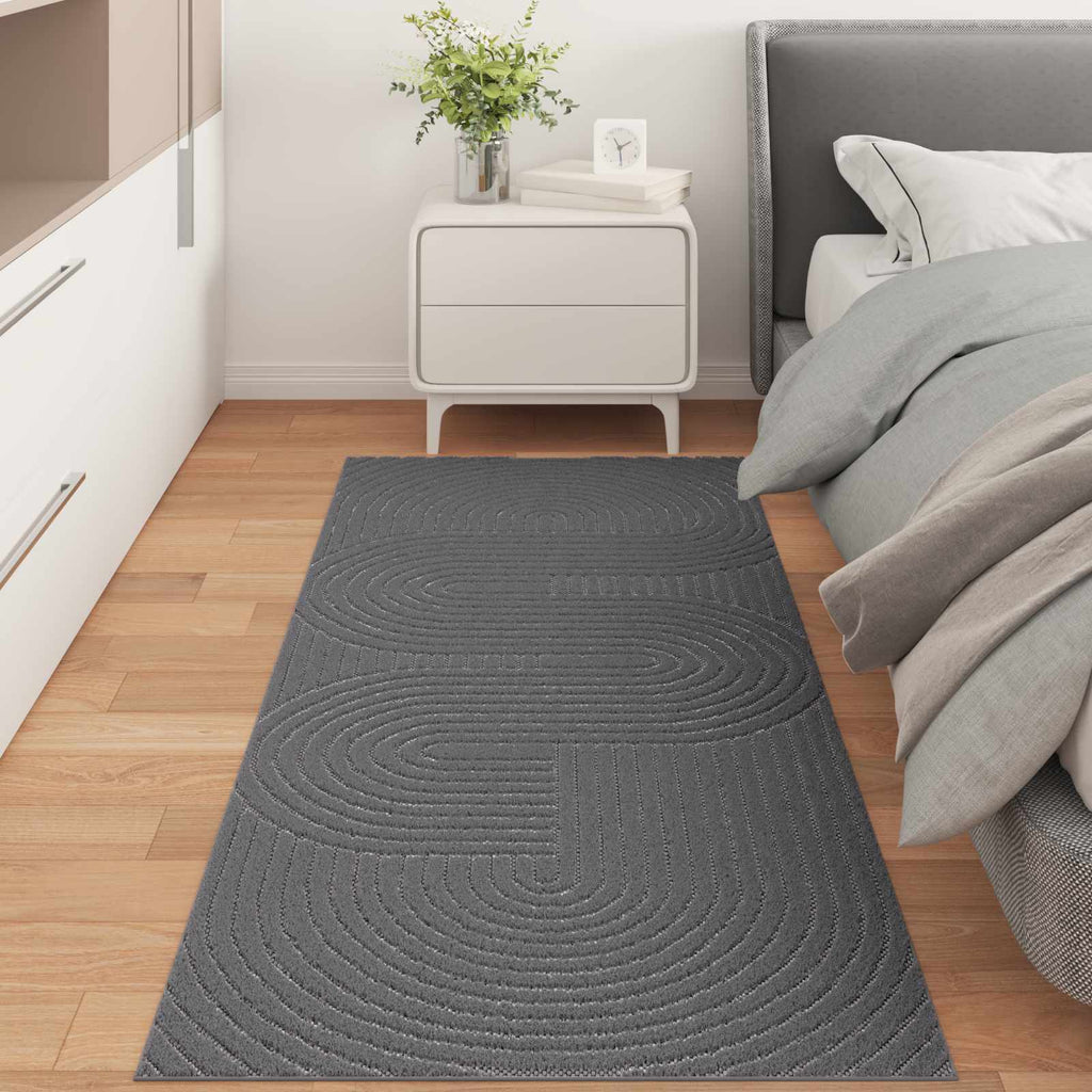 Vidaxl binnen- en buitentapijt palmeras antraciet 200 x 80 cm