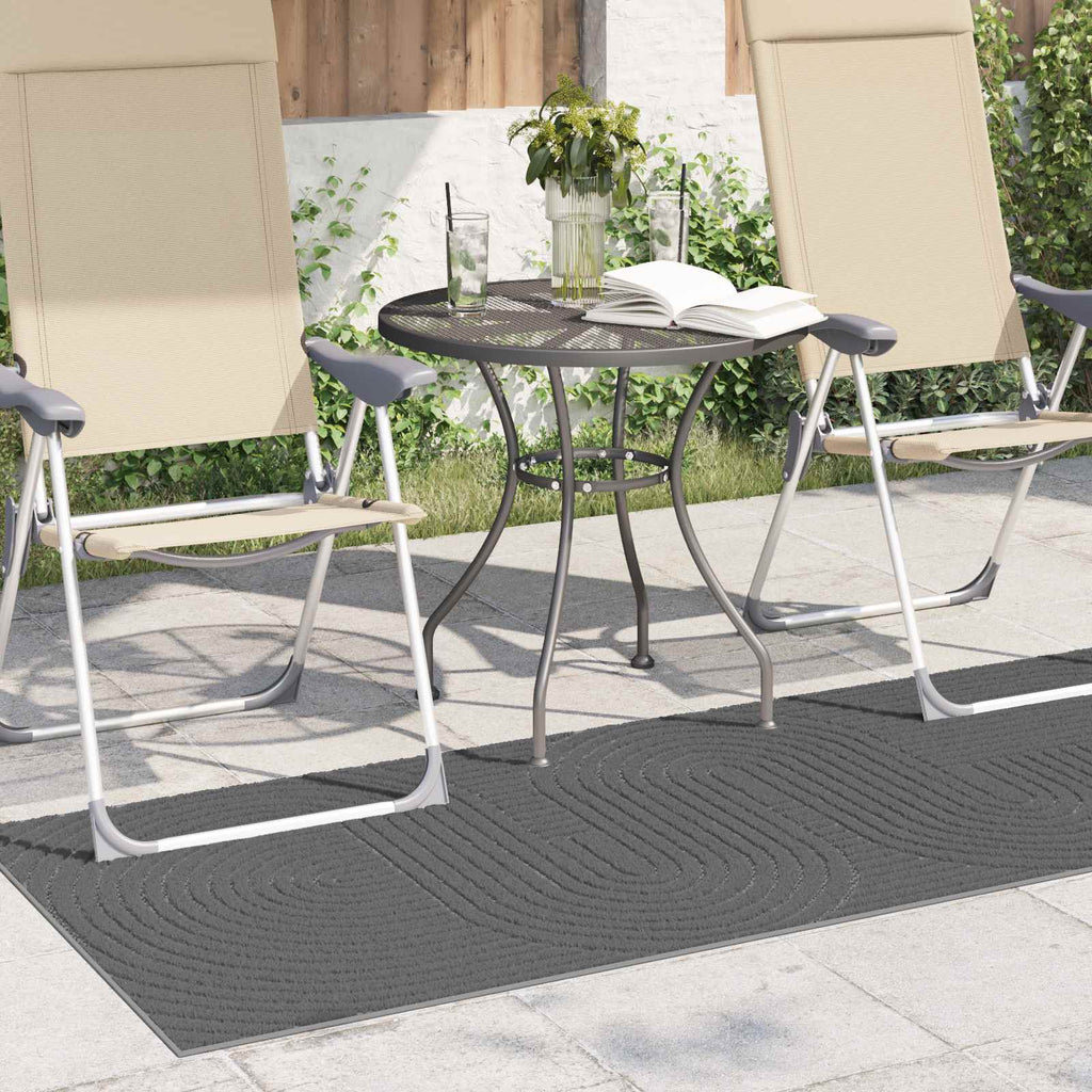 Vidaxl binnen- en buitentapijt palmeras antraciet 200 x 80 cm