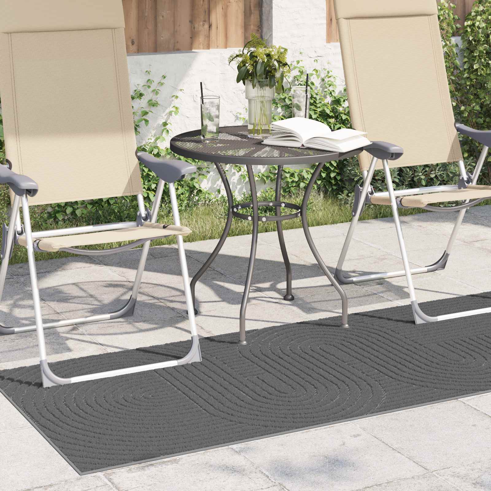 Vidaxl vloerkleden rechthoekig huarte antraciet 200 x 80 cm polyester