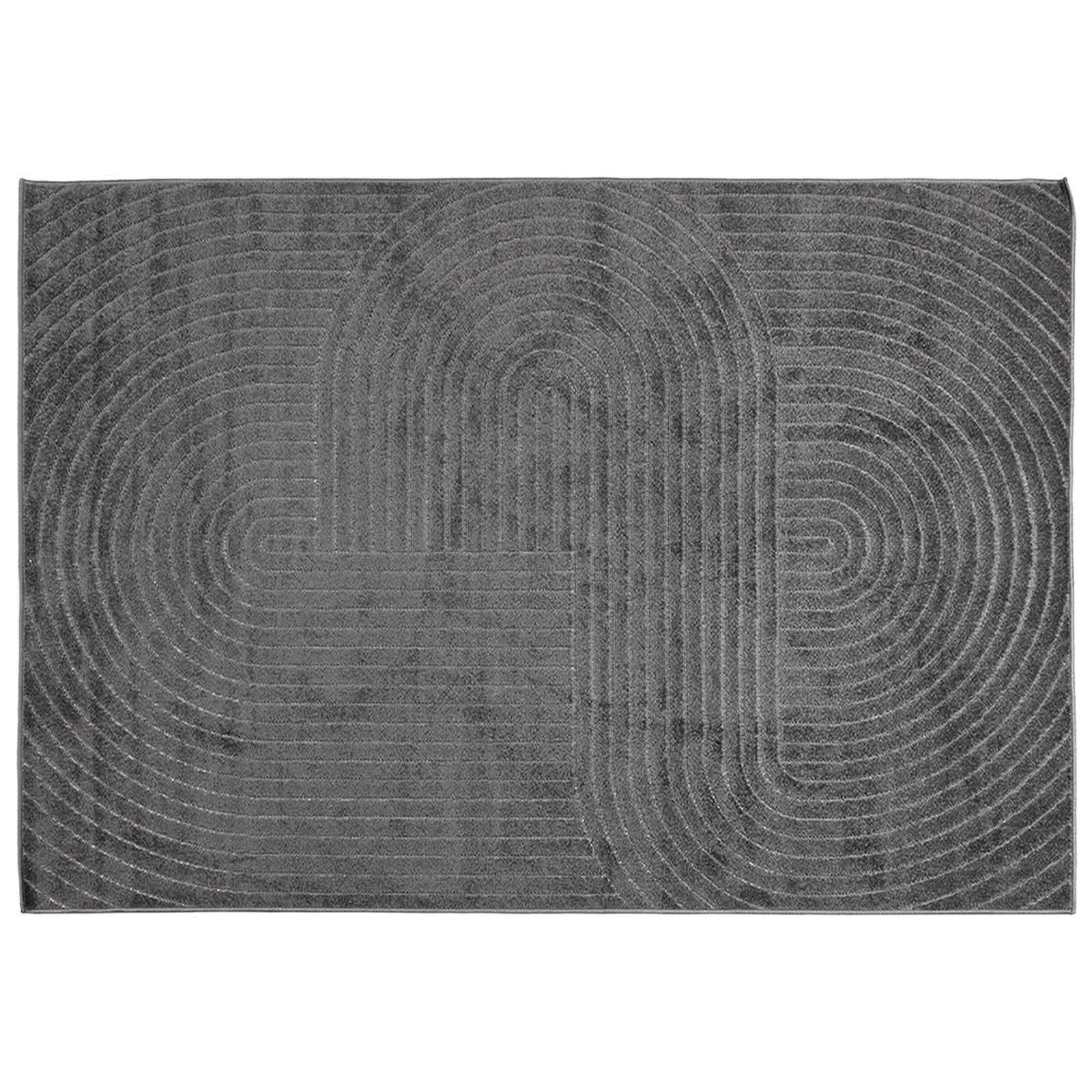 Vidaxl vloerkleden rechthoekig huarte antraciet 170 x 120 cm polyester