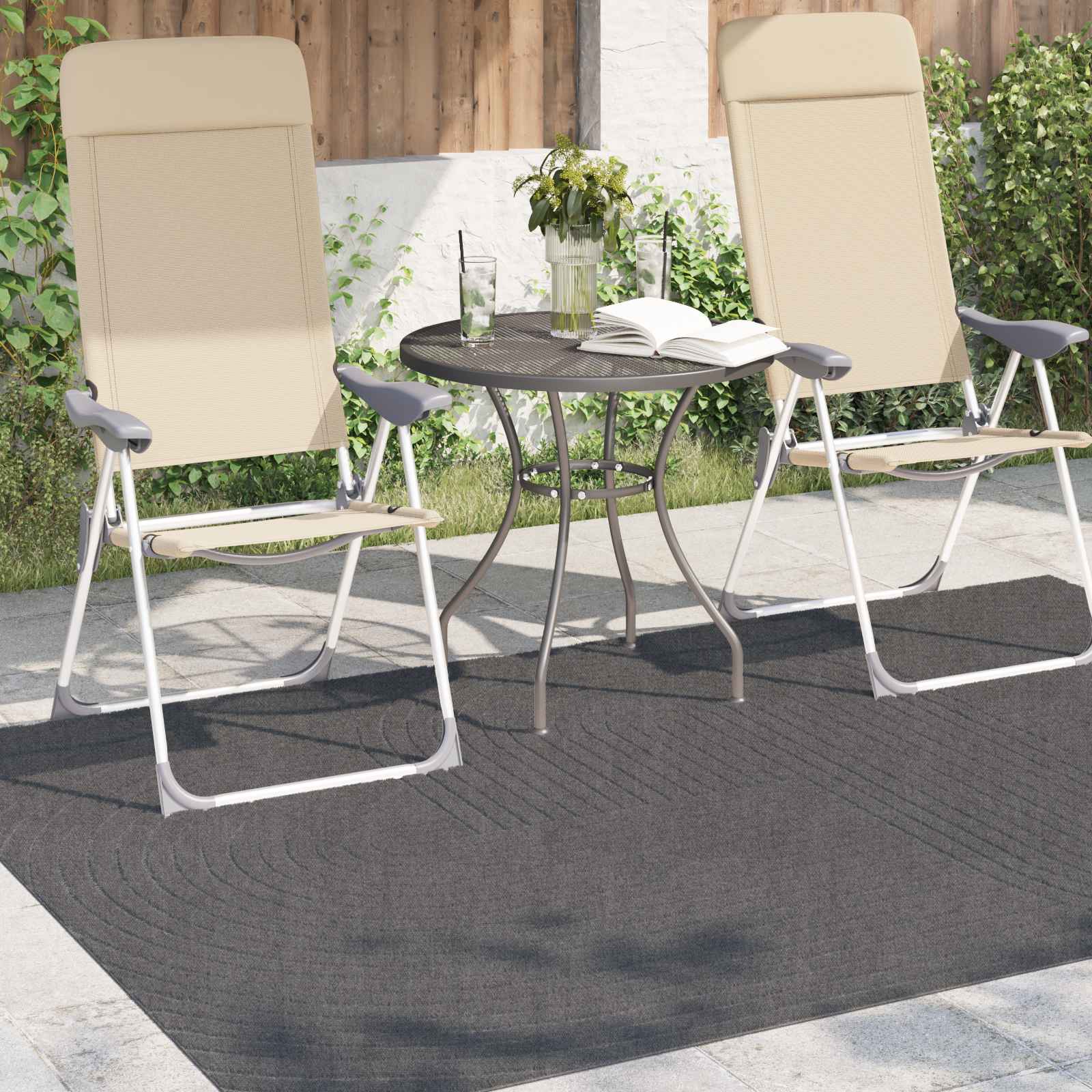 Vidaxl vloerkleden rechthoekig huarte antraciet 230 x 160 cm polyester