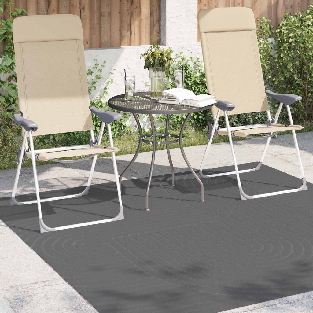 Vidaxl binnen- en buitentapijt palmeras antraciet 200 x 200 cm