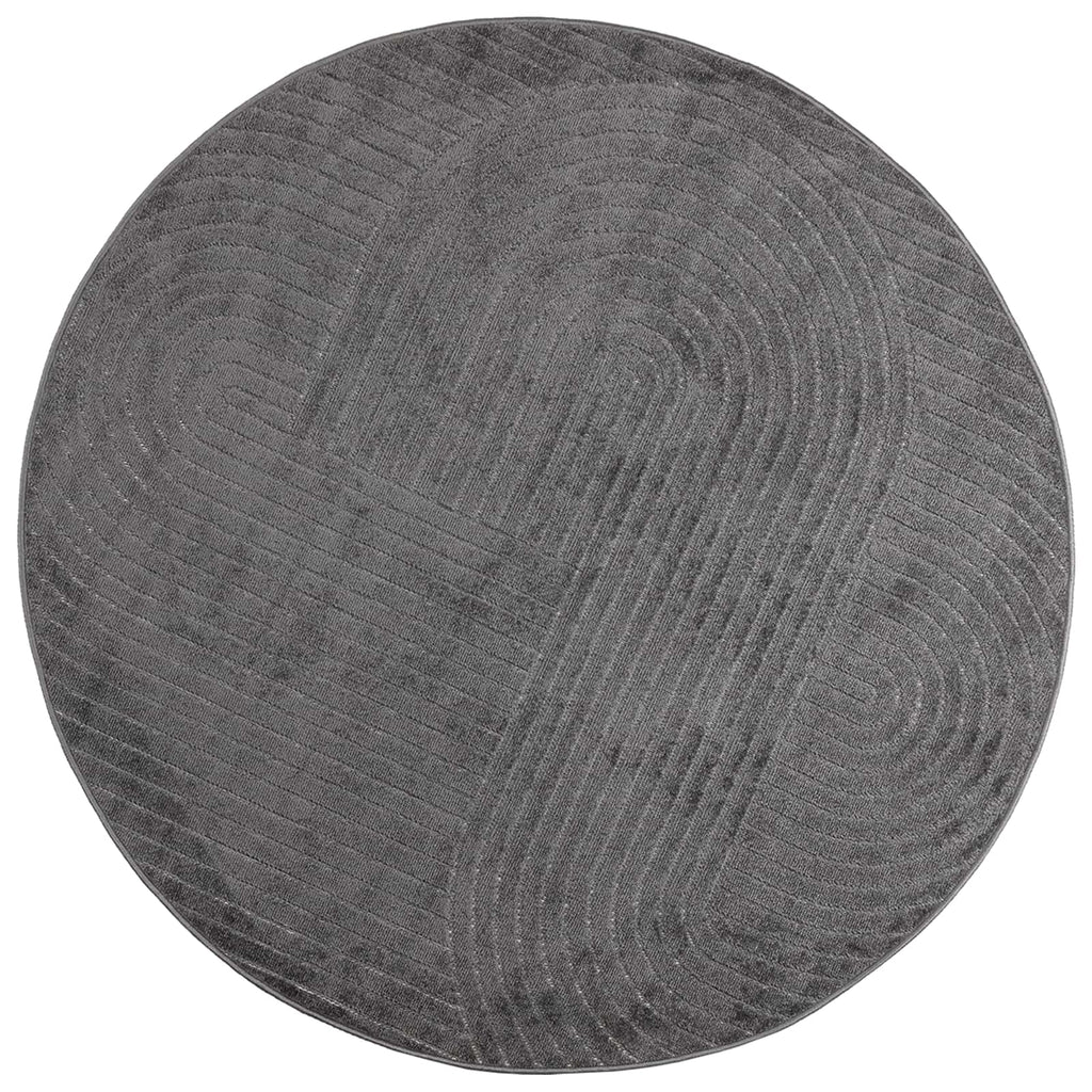 Vidaxl vloerkleden rond huarte antraciet ø 160 cm polyester