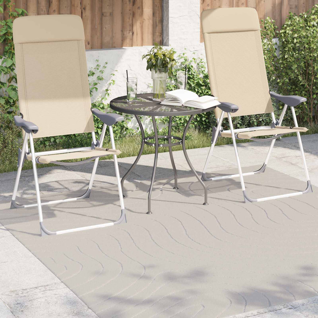 Vidaxl vloerkleden vierkant huarte crème 120 x 120 cm polyester