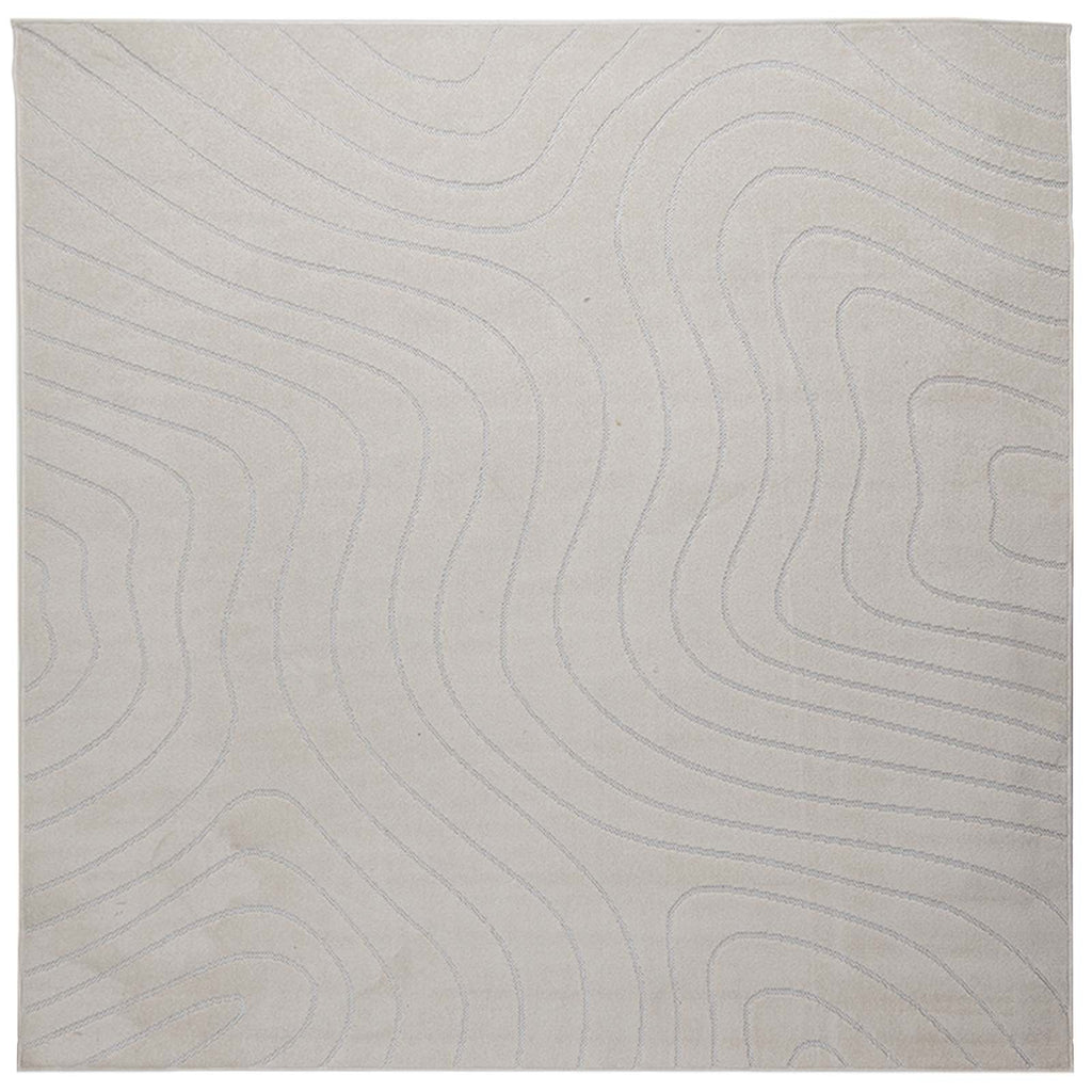 Vidaxl vloerkleden vierkant huarte crème 200 x 200 cm polyester