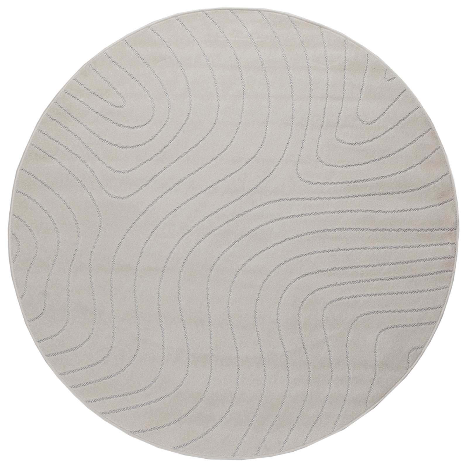 Vidaxl vloerkleden rond huarte crème ø 160 cm polyester