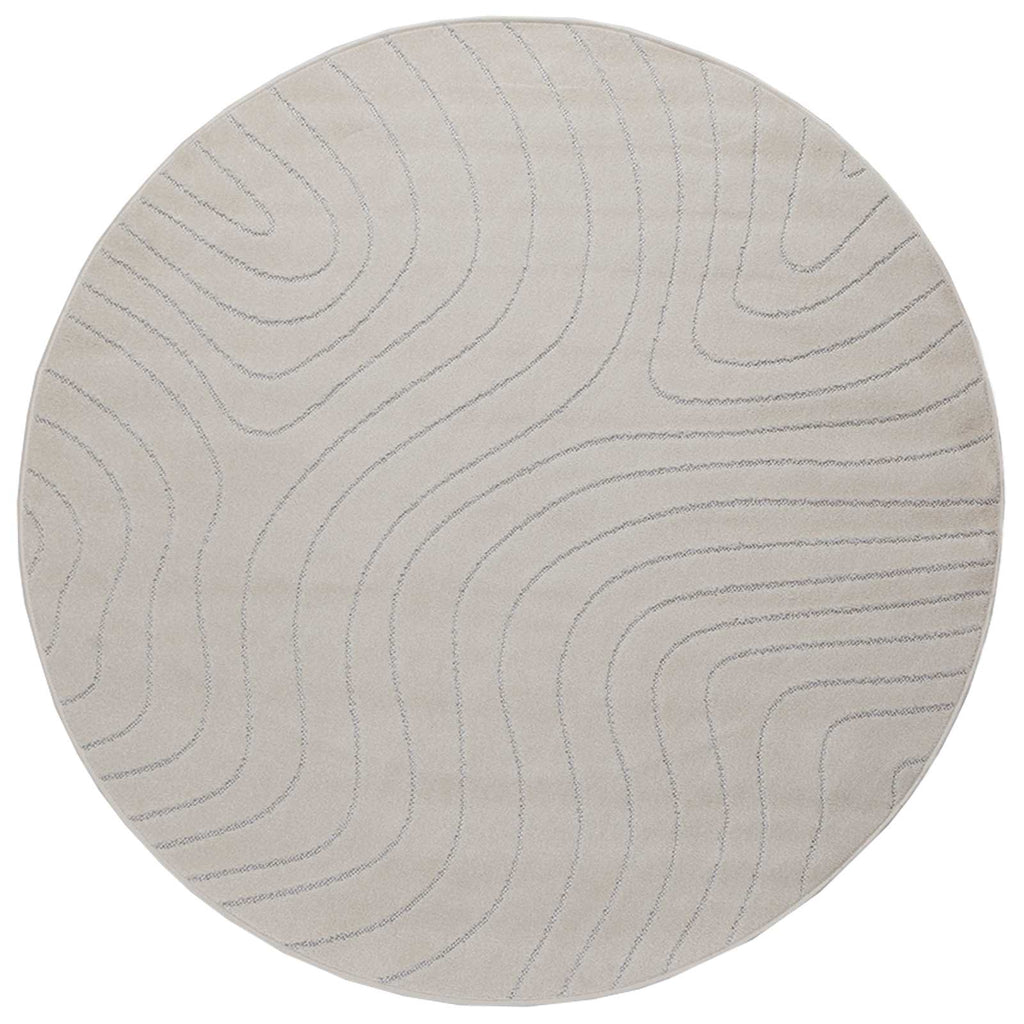 Vidaxl vloerkleden rond huarte crème ø 200 cm polyester