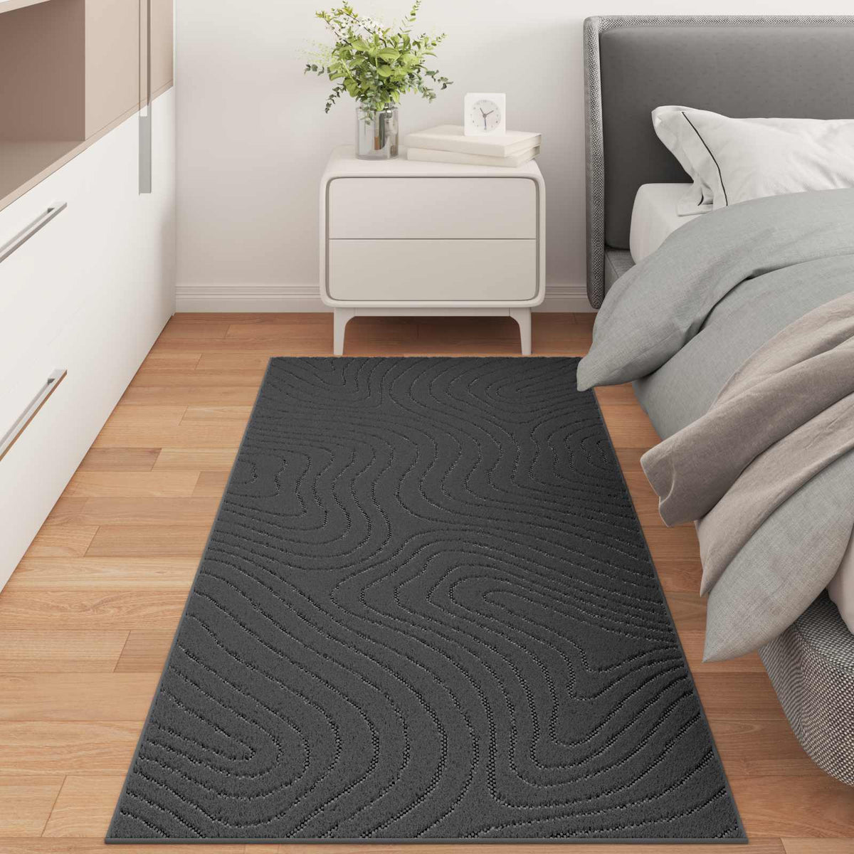 Vidaxl binnen- en buitentapijt palmeras antraciet 80 x 200 cm