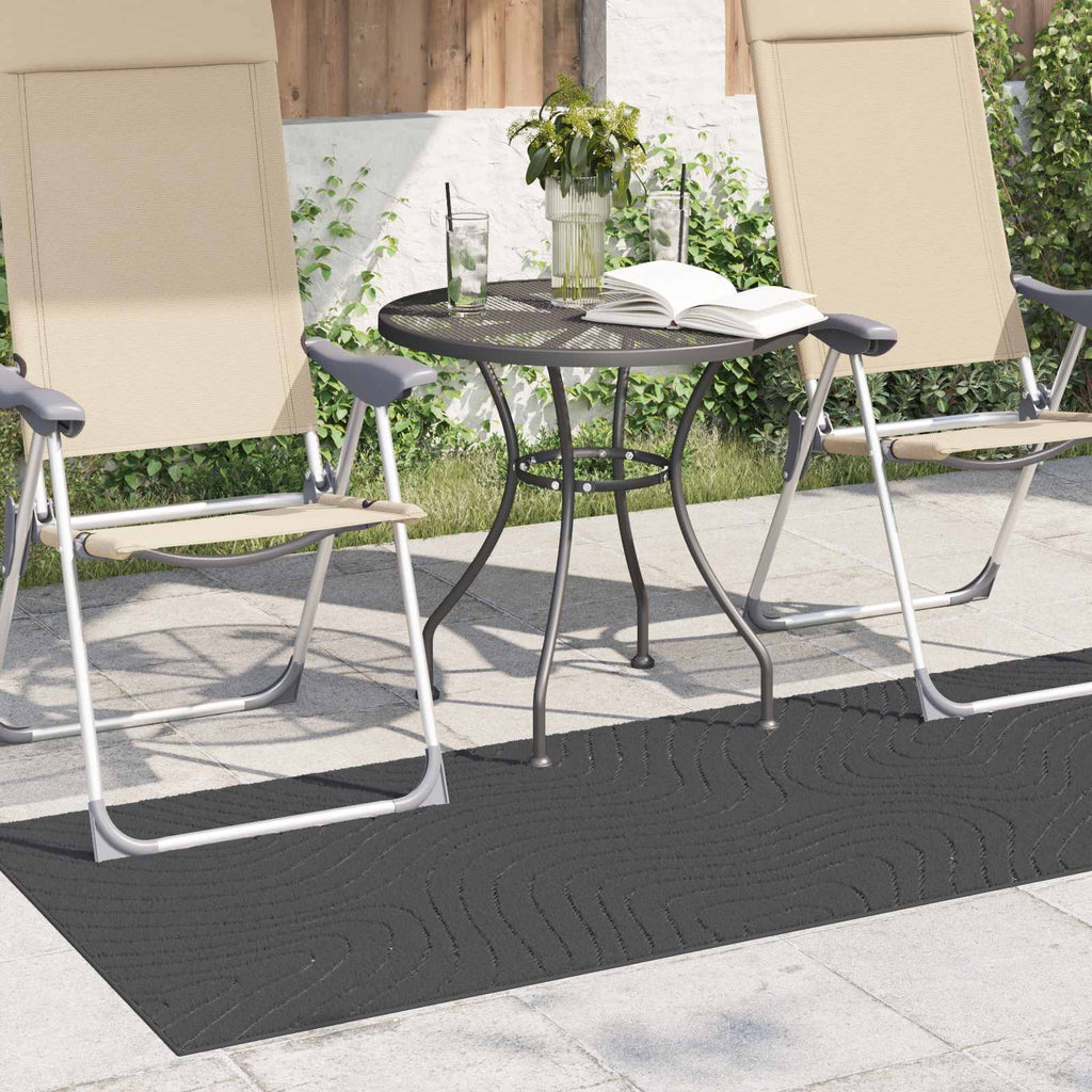 Vidaxl vloerkleden rechthoekig huarte antraciet 200 x 80 cm polyester