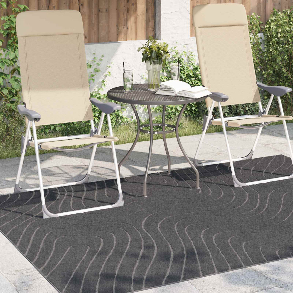 Vidaxl vloerkleden rechthoekig huarte antraciet 200 x 140 cm polyester