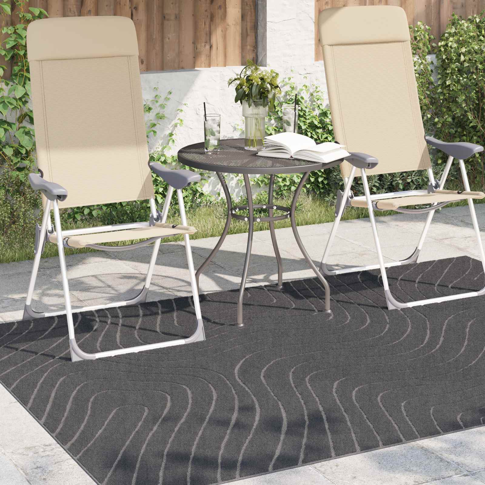 Vidaxl vloerkleden rechthoekig huarte antraciet 200 x 140 cm polyester